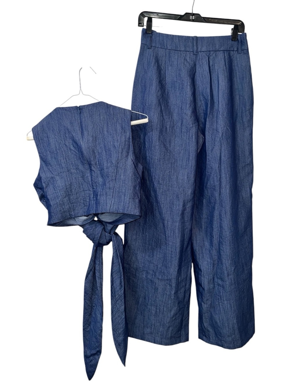Commense Cross-Tie Crop Top & Wide-Leg Pants Set – Size Small (US 4) NWT - Picture 5 of 15